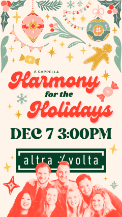 Harmony for the Holidays concert banner